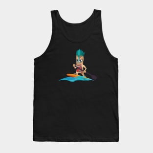 Stand Up Paddle Board SUP Tiki Guy Tank Top